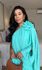 Vestido Mia- Ombro Só Flor Chifon