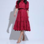 Conjunto Feminino Richelieu 3D Vermelho Bordado Luma