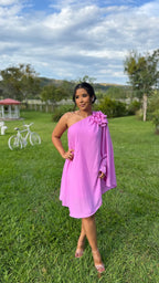 Vestido Mia- Ombro Só Flor Chifon