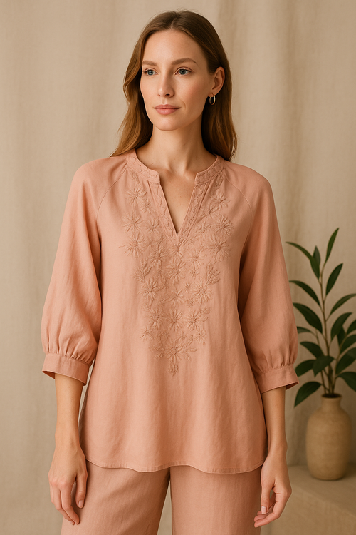 Bata Bordada Viviane