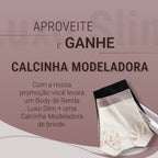 Body Modelador de Renda - Luxo Slim + Brinde Calcinha Modeladora