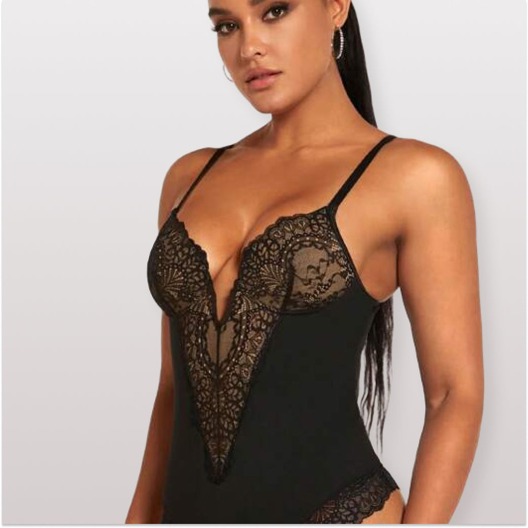 Body Modelador de Renda - Luxo Slim + Brinde Calcinha Modeladora