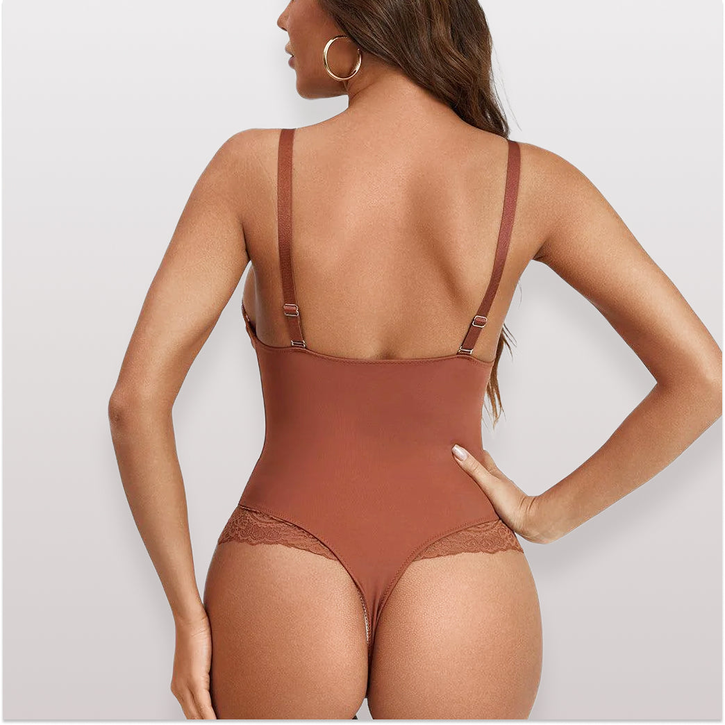 Body Modelador de Renda - Luxo Slim + Brinde Calcinha Modeladora