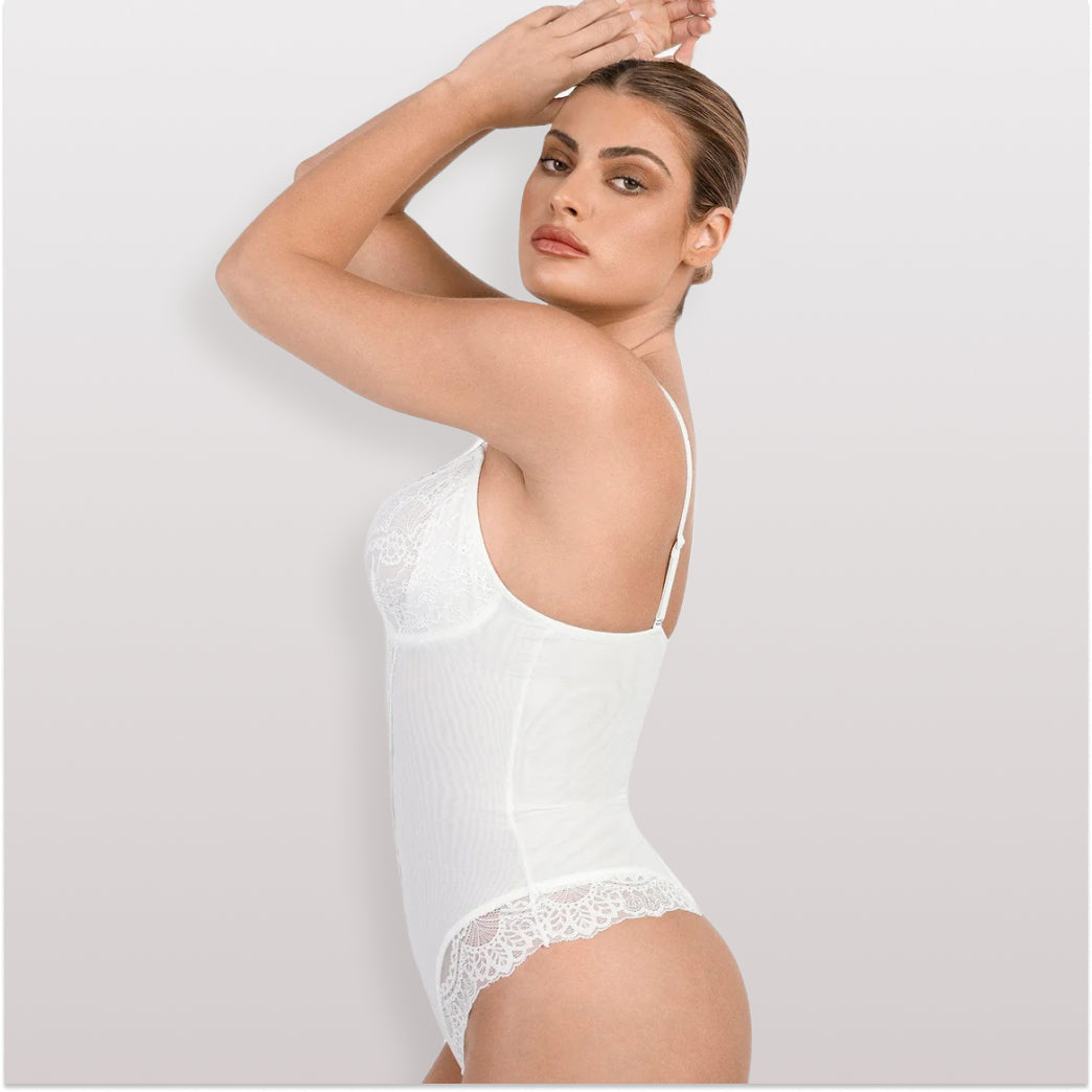Body Modelador de Renda - Luxo Slim + Brinde Calcinha Modeladora