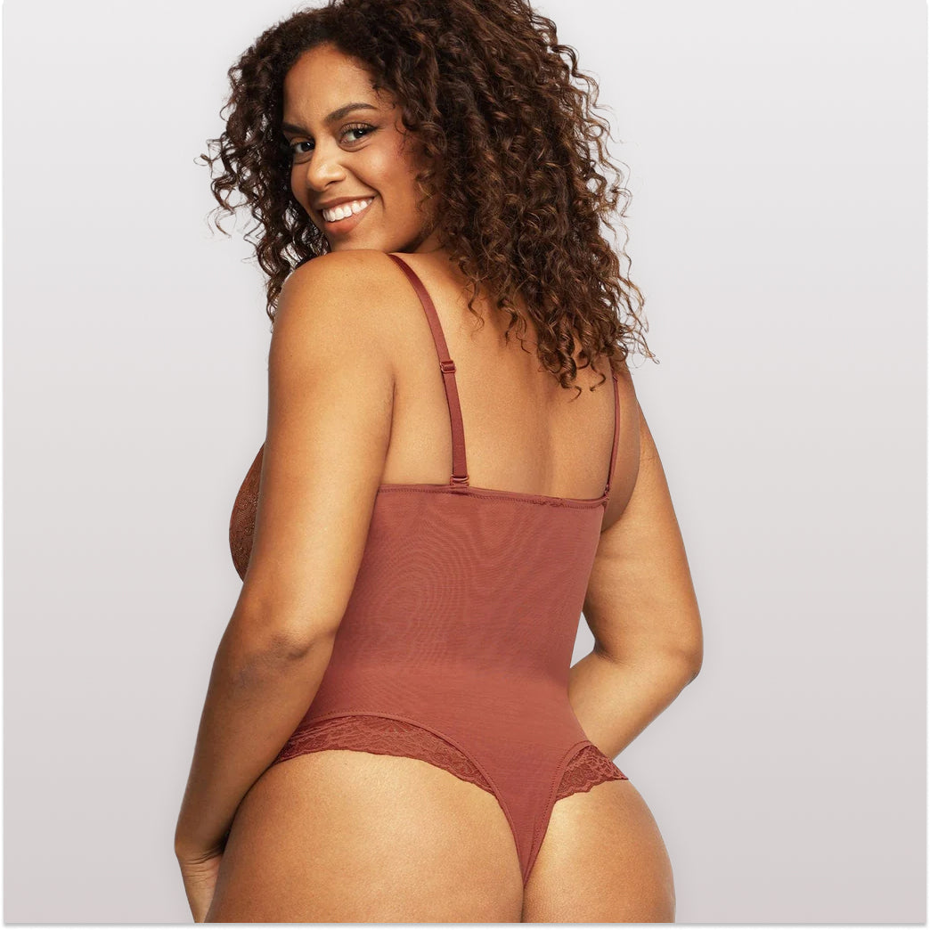 Body Modelador de Renda - Luxo Slim + Brinde Calcinha Modeladora