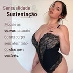 Body Modelador de Renda - Luxo Slim + Brinde Calcinha Modeladora