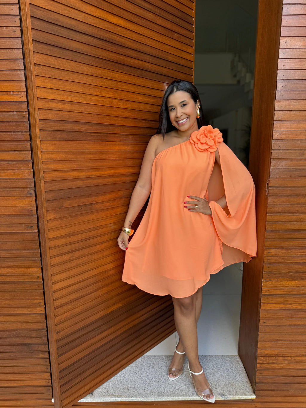 Vestido Mia- Ombro Só Flor Chifon