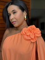 Vestido Mia- Ombro Só Flor Chifon