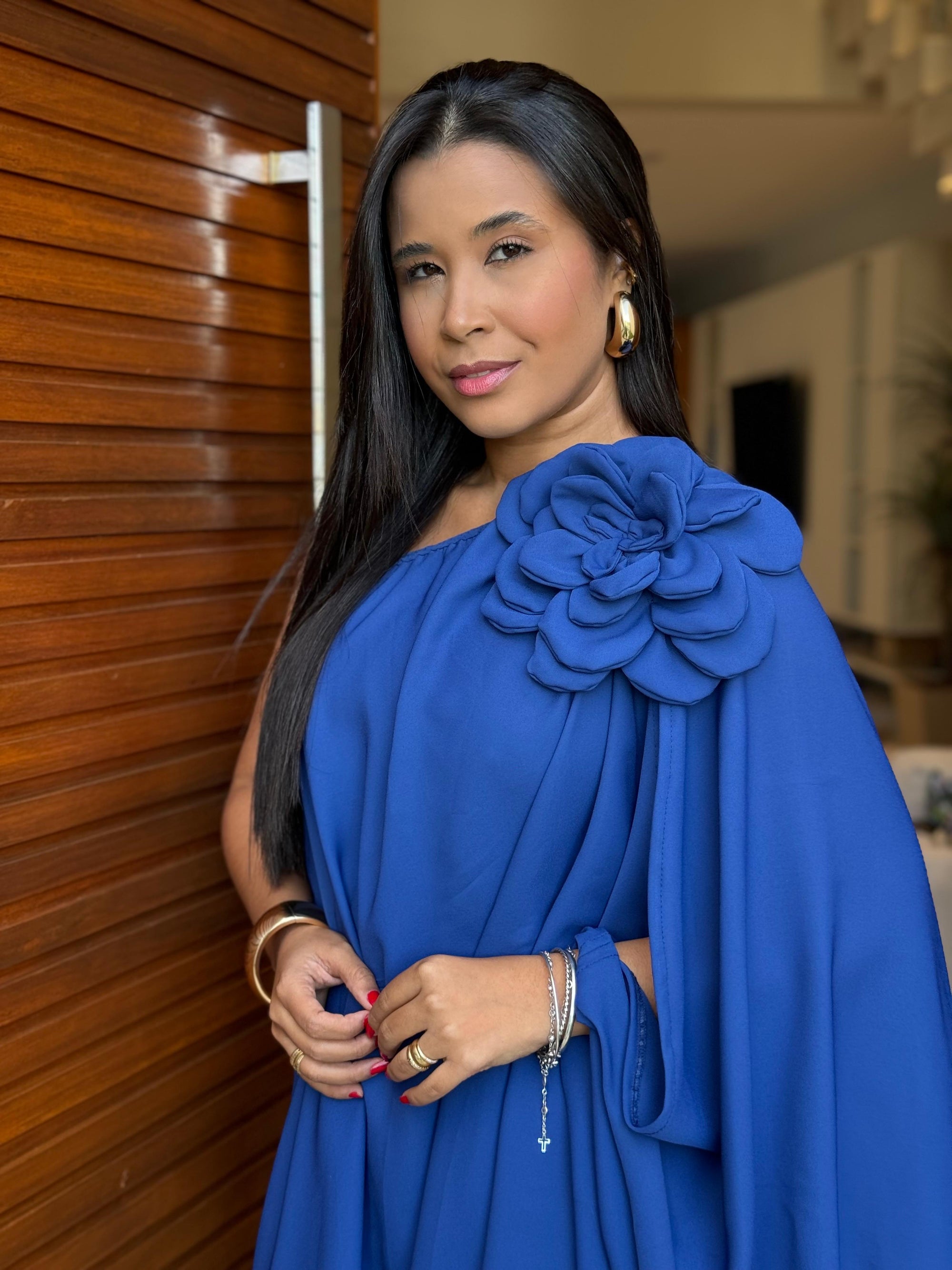 Vestido Mia- Ombro Só Flor Chifon