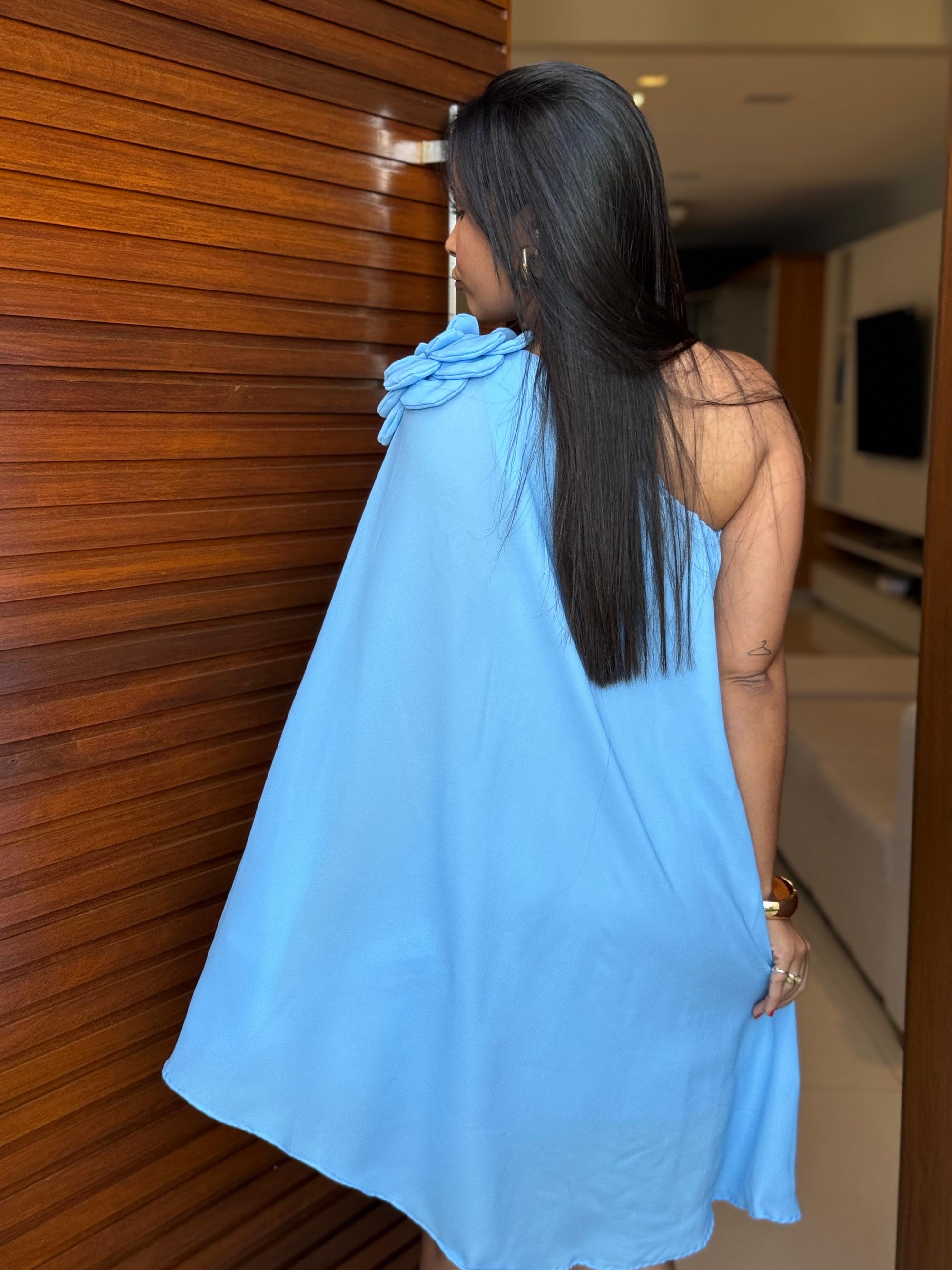 Vestido Mia- Ombro Só Flor Chifon