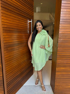 Vestido Mia- Ombro Só Flor Chifon