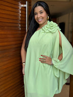 Vestido Mia- Ombro Só Flor Chifon